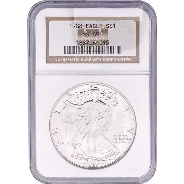 1988 Silver Eagle NGC MS69