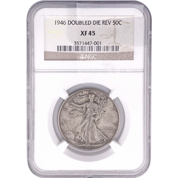 1946 Walking Liberty Half Dollar NGC XF45 DDR