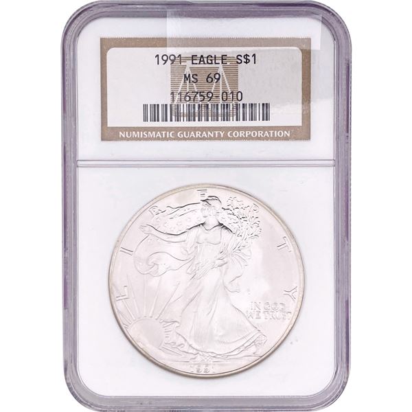 1991 Silver Eagle NGC MS69