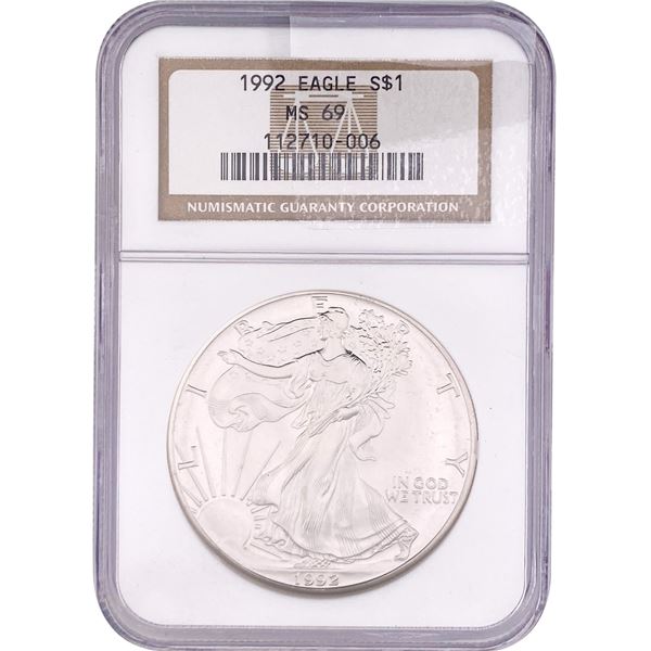 1992 Silver Eagle NGC MS69