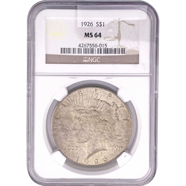 1926 Silver Peace Dollar NGC MS64