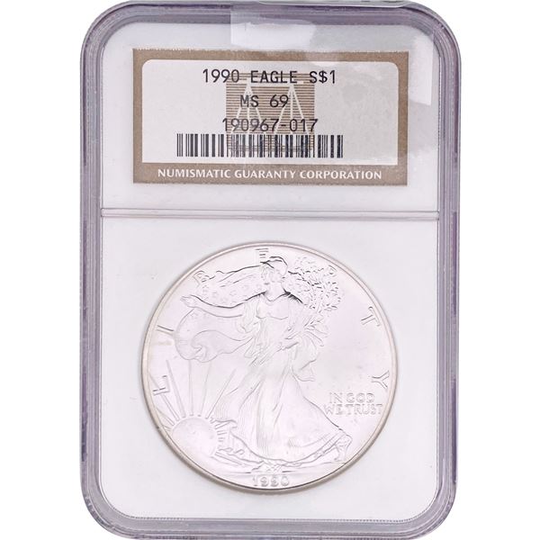 1990 Silver Eagle NGC MS69