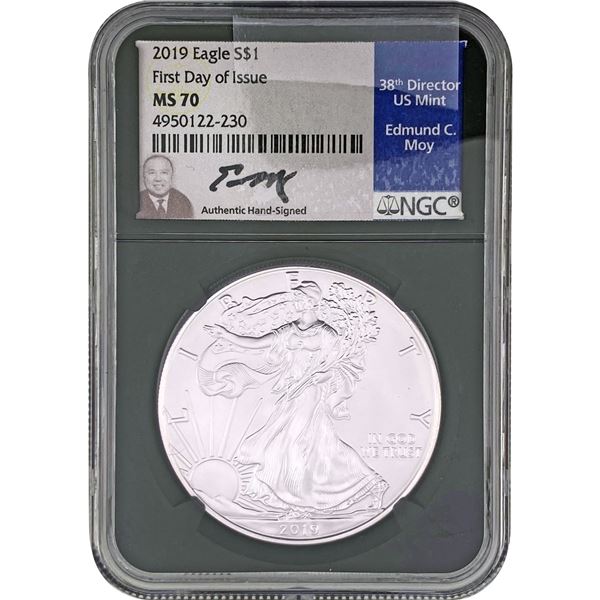 2019 Silver Eagle NGC MS70 First Day of Issue