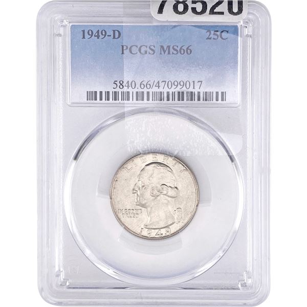 1949-D Washington Silver Quarter PCGS MS66