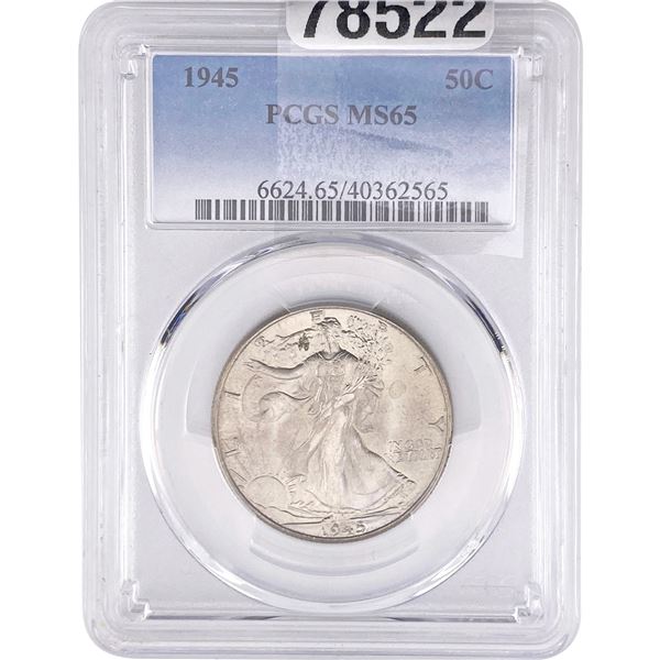 1945 Walking Liberty Half Dollar PCGS MS65