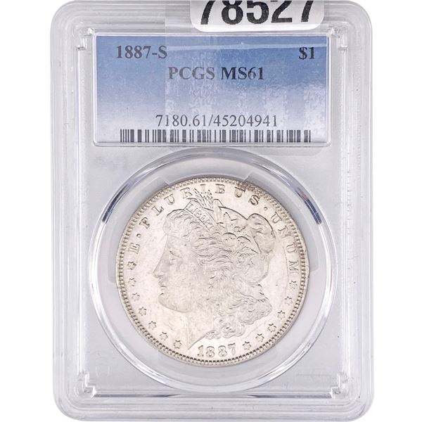 1887-S Morgan Silver Dollar PCGS MS61