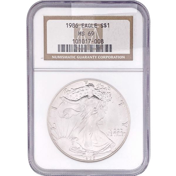 1986 Silver Eagle NGC MS69