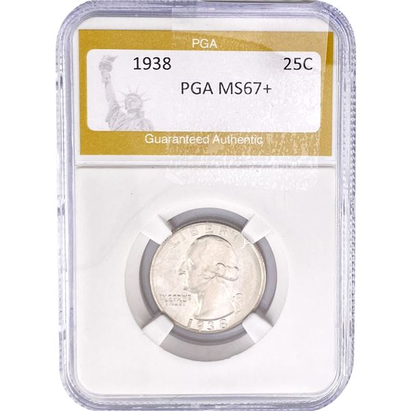 1938 Washington Silver Quarter PGA MS67+