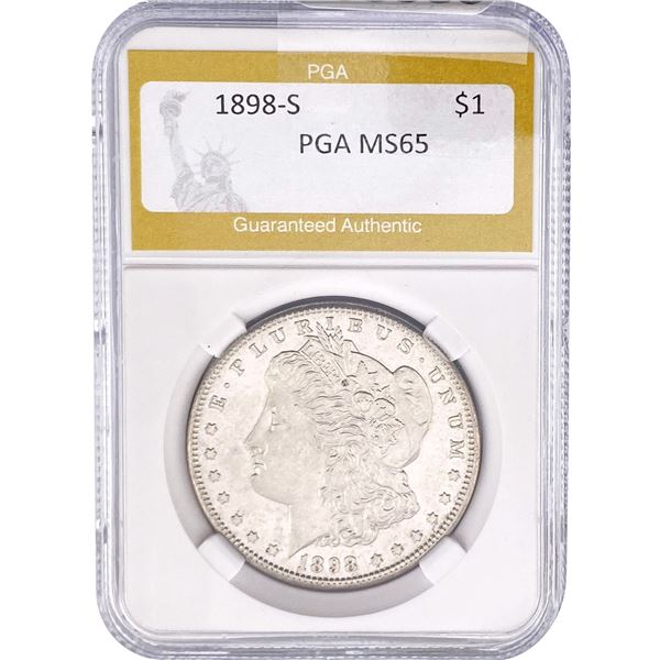1898-S Morgan Silver Dollar PGA MS65
