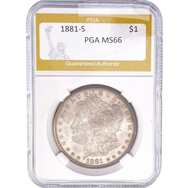 1881-S Morgan Silver Dollar PGA MS66