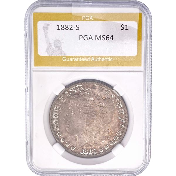 1882-S Morgan Silver Dollar PGA MS64