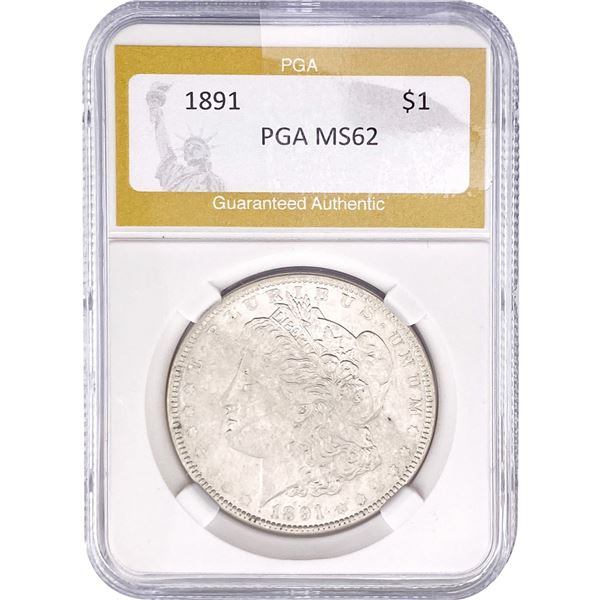 1891 Morgan Silver Dollar PGA MS62