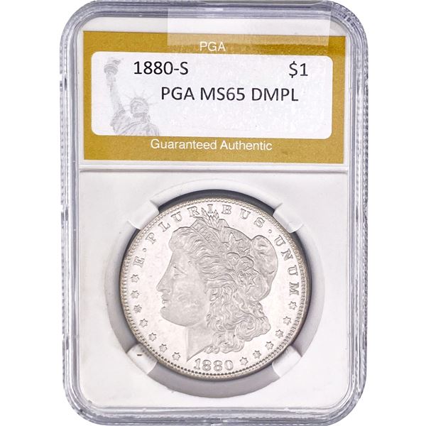 1880-S Morgan Silver Dollar PGA MS65 DMPL