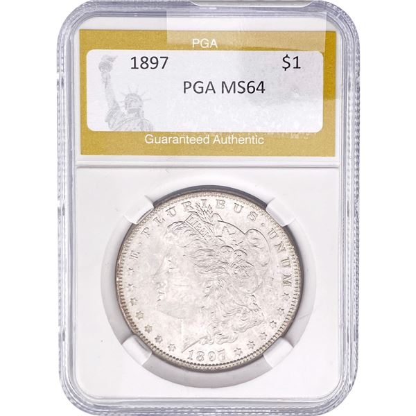 1897 Morgan Silver Dollar PGA MS64