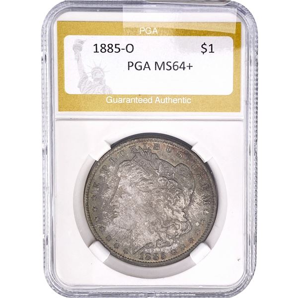 1885-O Morgan Silver Dollar PGA MS64+