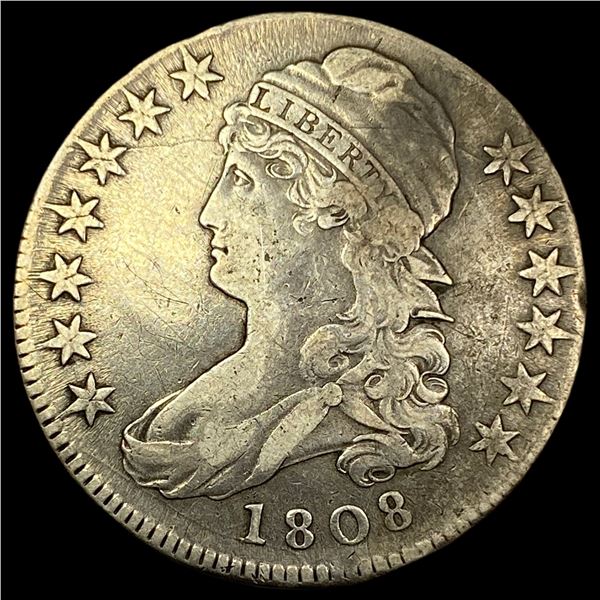1808 Capped Bust Half Dollar LIGHTLY CIRCULATED
