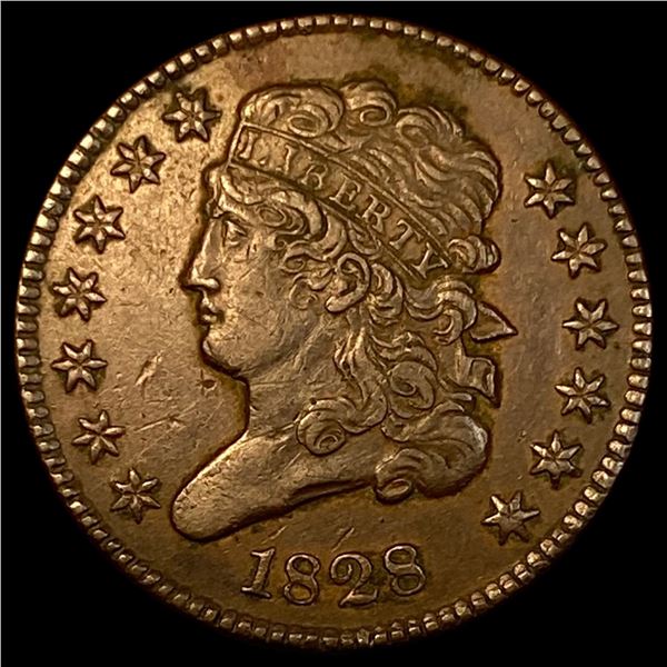 1828 Copper Half Cent CLOSELY UNCIRCULATED