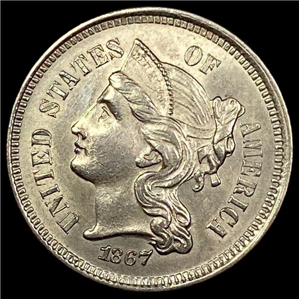 1867 Nickel Three-Cent Piece UNCIRCULATED