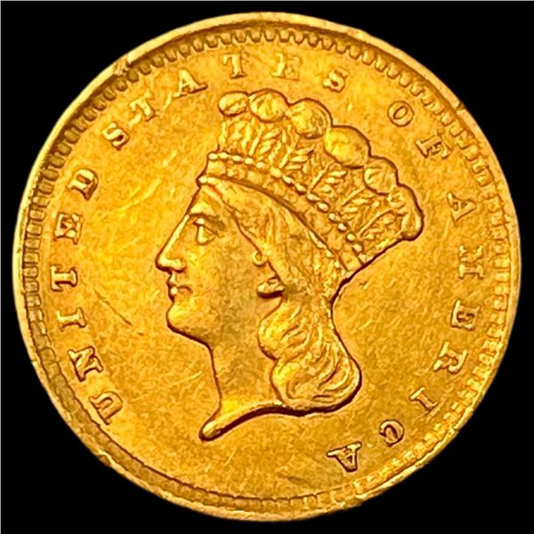 1856 Gold $1 Indian Head Type 2 CLOSELY UNCIRCULATED