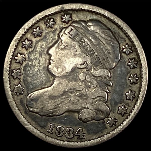 1834 Capped Bust Dime LIGHTLY CIRCULATED