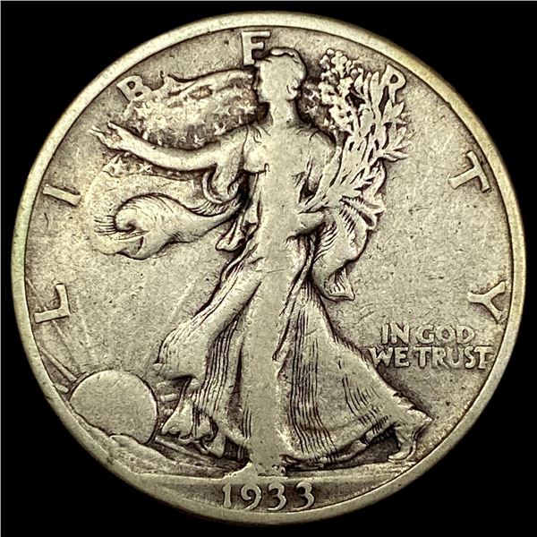 1933-S Silver Walking Liberty Half Dollar NEARLY UNCIRCULATED