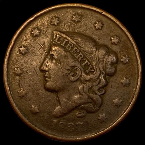 1837 Coronet Head Large Cent LIGHTLY CIRCULATED