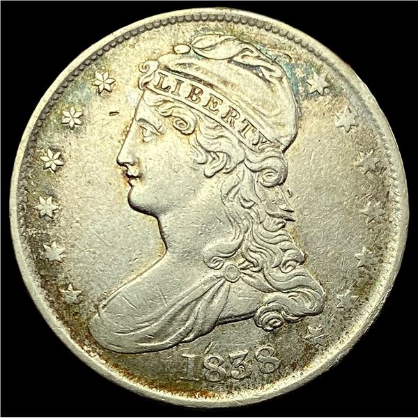 1838 Silver Half Dollar (Capped Bust) NEARLY  UNCIRCULATED