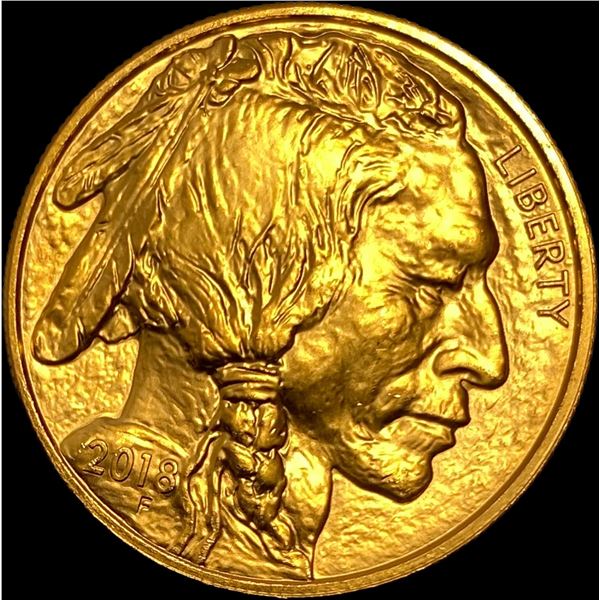 2018 1oz Gold American Buffalo $50 SUPERB GEM  BU