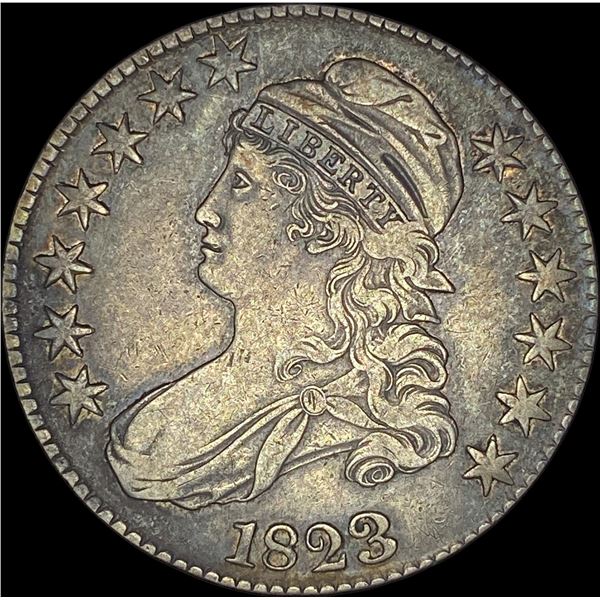 1823 Capped Bust Half Dollar NEARLY  UNCIRCULATED