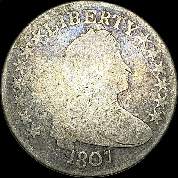 1807 Silver Half Dollar Draped Bust NICELY  CIRCULATED