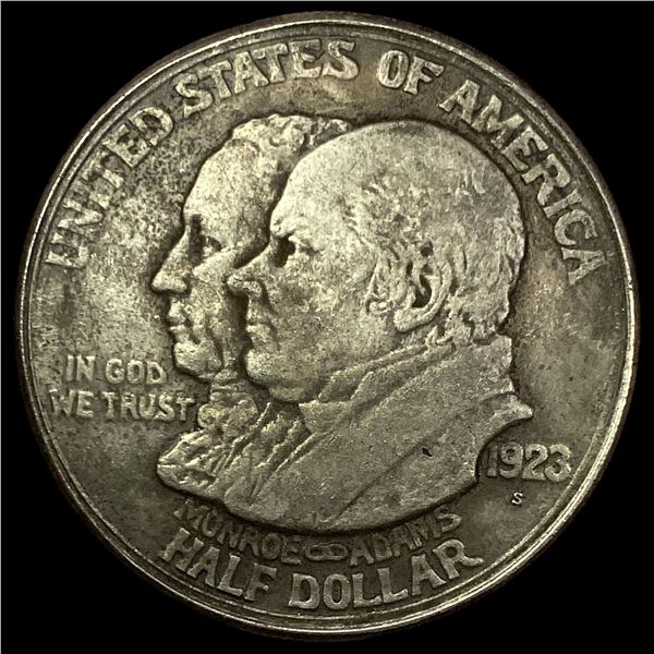 1923-S Silver Monroe Doctrine Half Dollar   NICELY CIRCULATED