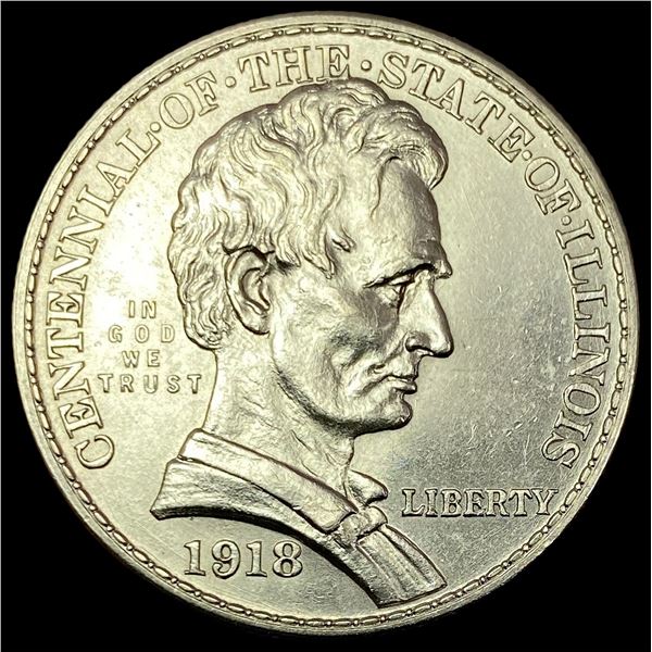 1918 Silver Half Dollar Illinois Centennial    UNCIRCULATED