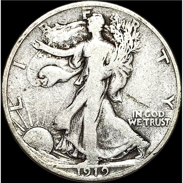 1919-D Walking Liberty Half Dollar NICELY CIRCULATED