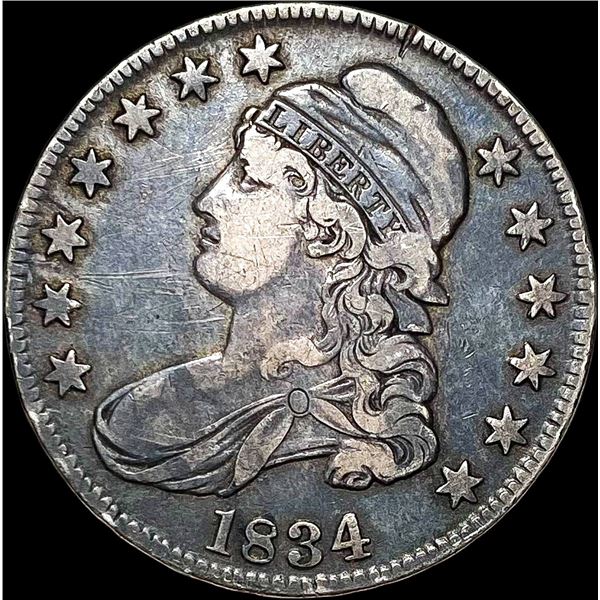 1834 Capped Bust Half Dollar LIGHTLY  CIRCULATED