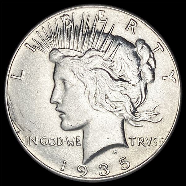 1935 Silver Peace Dollar CLOSELY UNCIRCULATED