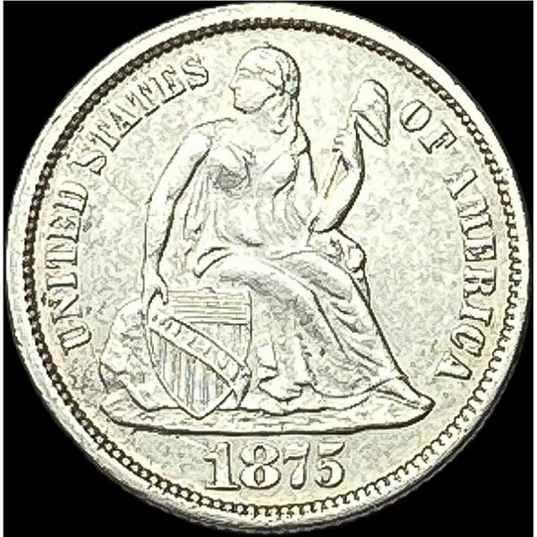 1875 Seated Liberty Dime CLOSELY UNCIRCULATED