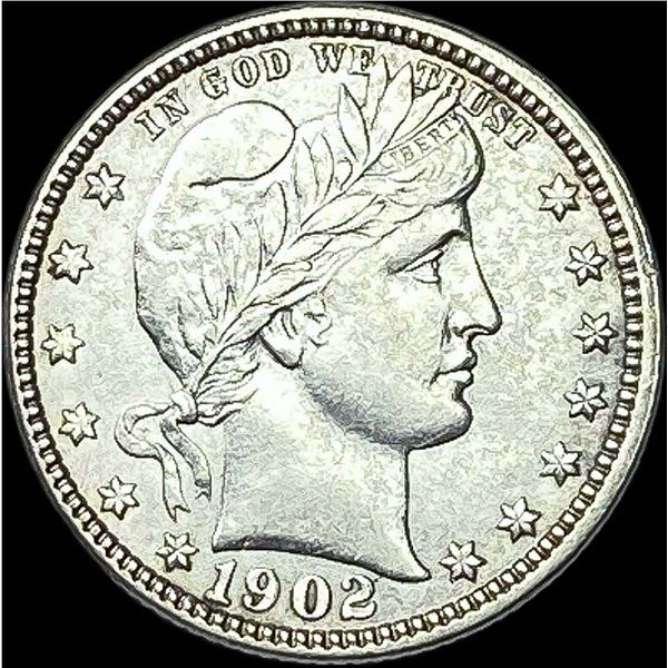 1902 Barber Silver Quarter CLOSELY  UNCIRCULATED