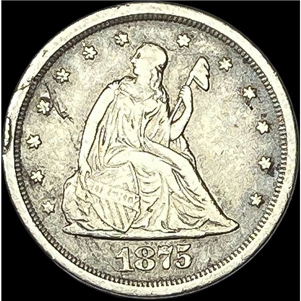 1875-S Seated Liberty Twenty Cents LIGHT CIRC