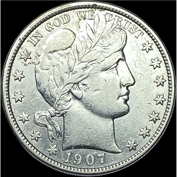1907 Barber Half Dollar NEARLY UNCIRCULATED