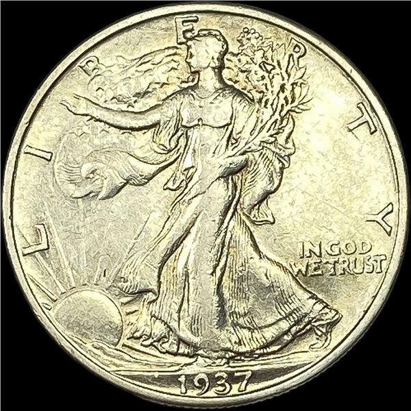 1937-S Silver Half Dollar CLOSELY  UNCIRCULATED