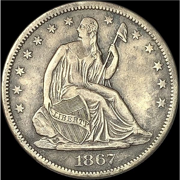 1867-S Silver Half Dollar NEARLY UNCIRCULATED