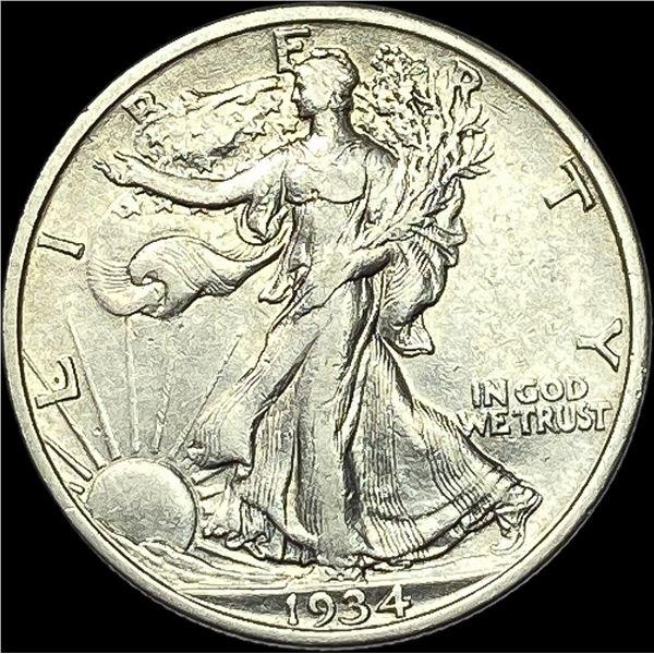 1934-S Silver Walking Liberty Half Dollar  NEARLY UNCIRCULATED