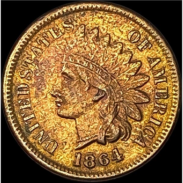 1864 Bronze Indian Head Cent NEARLY  UNCIRCULATED