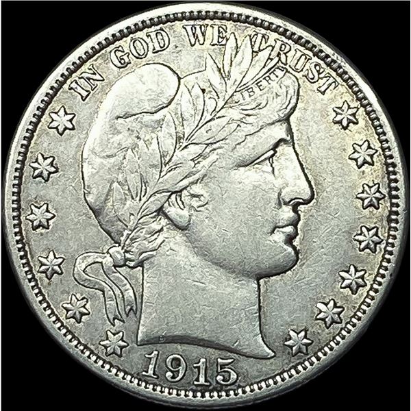 1915-S Silver Barber Half Dollar CLOSELY  UNCIRCULATED