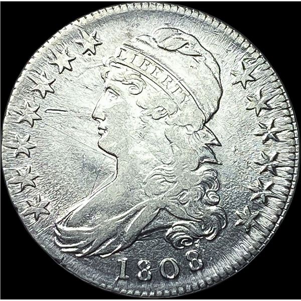 1808 Capped Bust Half Dollar CLOSELY  UNCIRCULATED