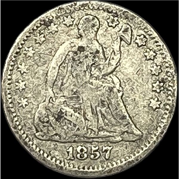 1857 Seated Liberty Half Dime NICELY  CIRCULATED
