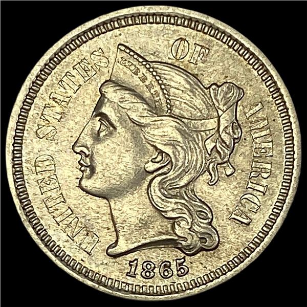 1865 Nickel Three-Cent Piece CHOICE AU