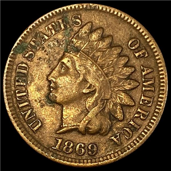 1869 Indian Head Cent NEARLY UNCIRCULATED