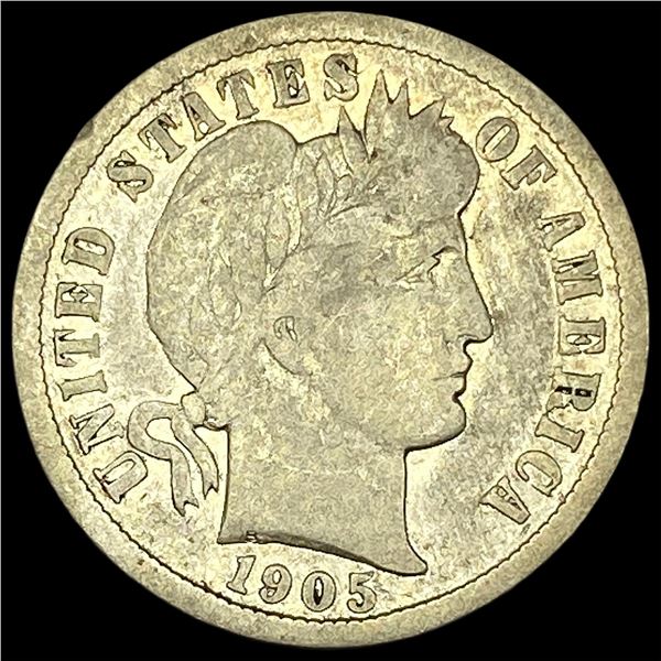 1905-O Silver Barber Dime NICELY CIRCULATED
