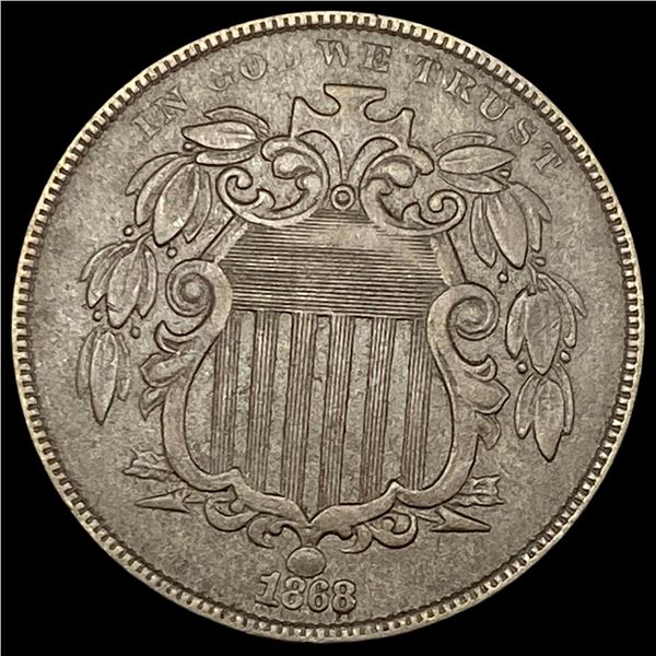 1868 Shield Nickel NEARLY UNCIRCULATED
